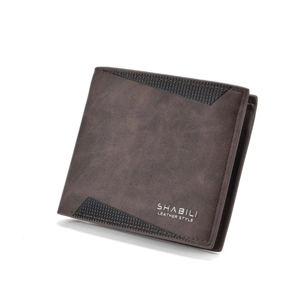 

Fashion Classic Men's Short Wallet Pu Leather Casual Short Billfold Purse Business Credit Card Coin Pocket Travel