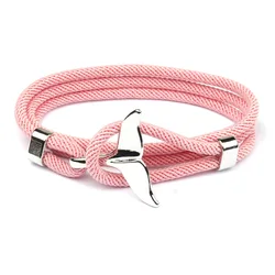 Milan line marine series anchor style bracelets whale tail bracelets year couple red hand rope