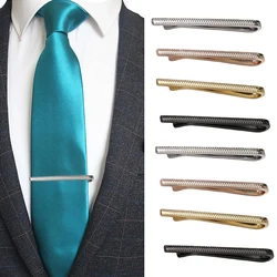 Tie Clips For Men Fashion Luxury Metal Gold Colour Tone Simple Bar Clasp Necktie Accessories Clasp Tie Pin For Mens Collar Clip