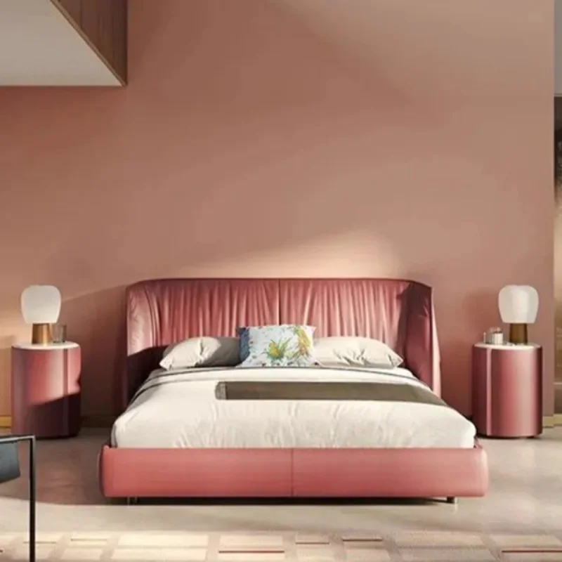 Sleeping Nordic Storage Bed Sleeping Double Queen Size Full Size Bed 180x200cm Frame Fancy Minimalist Home Bedroom Furniture