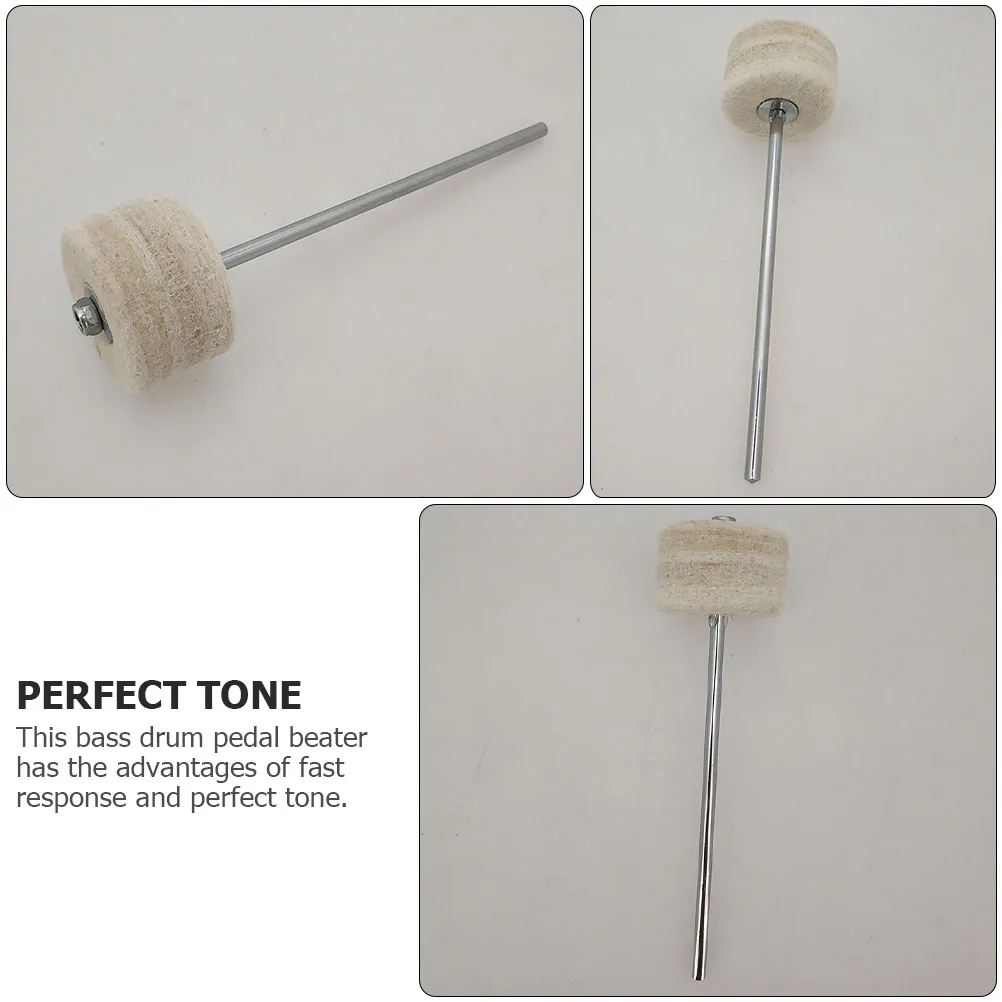 

Drum Hammer Head Pedal Beater Drumsticks Percussion Accessories Mallets Wooden Instrument