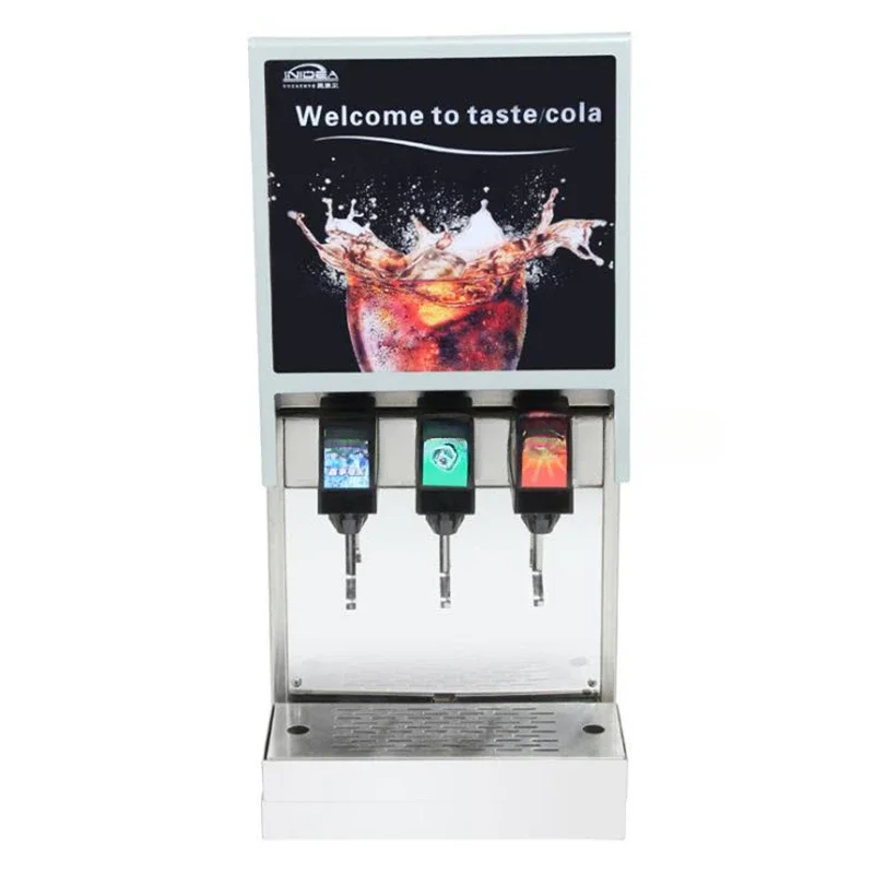 Máquina comercial de bebidas de acero inoxidable, dispensador de bebidas frías de 3 válvulas, completamente automático, dispensador de bebidas