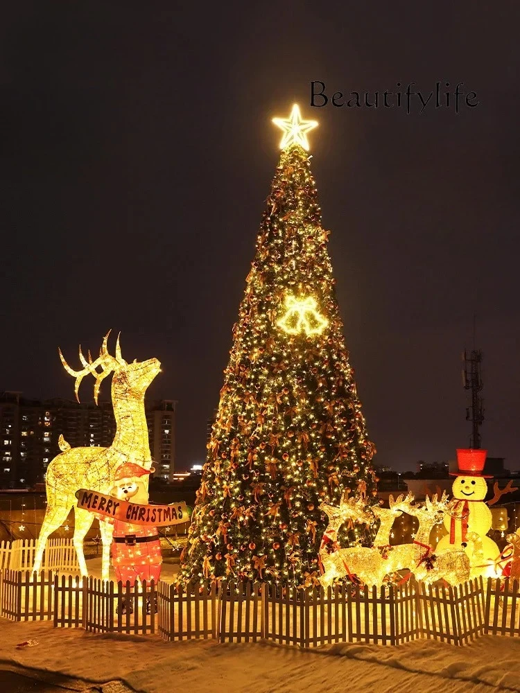 

arbolitos de navidad Large Christmas Tree Package 3/4/5/6/Outdoor Frame Luxury Luminous Square Decoration