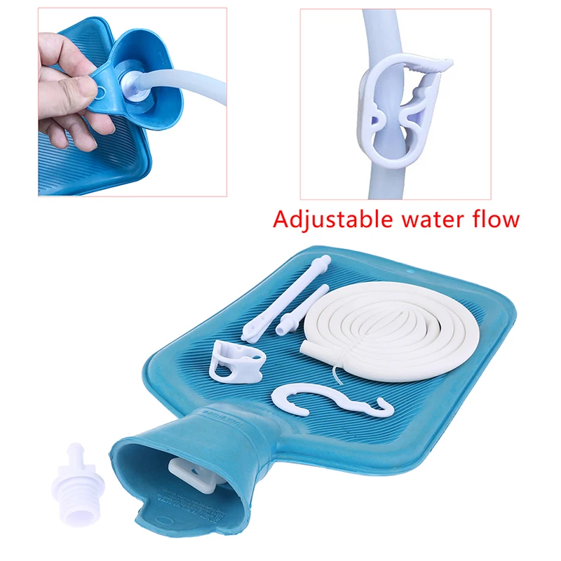 2L New Enema Bag Kit Reusable Silicone Water Colon Cleansing Enteroclysm Detoxified Bowel Bags Vaginal Anal Washing Health Care