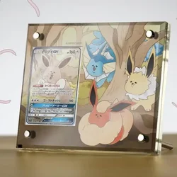 Self Made Pokemon Eevee Acrylic Brick Shield Photo Display Box Anime Game Characters Classic Series Collection Card Child Gifts