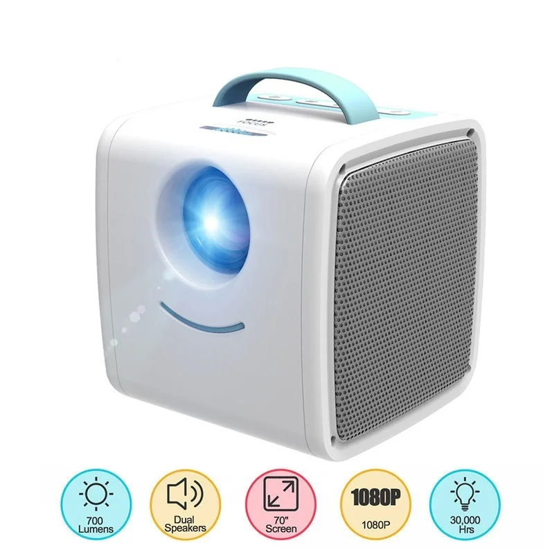 Top Q2 Mini Projector Portable Projetor Home Theatre System Children Education Children's gift Parent-child Mini LED Beamer