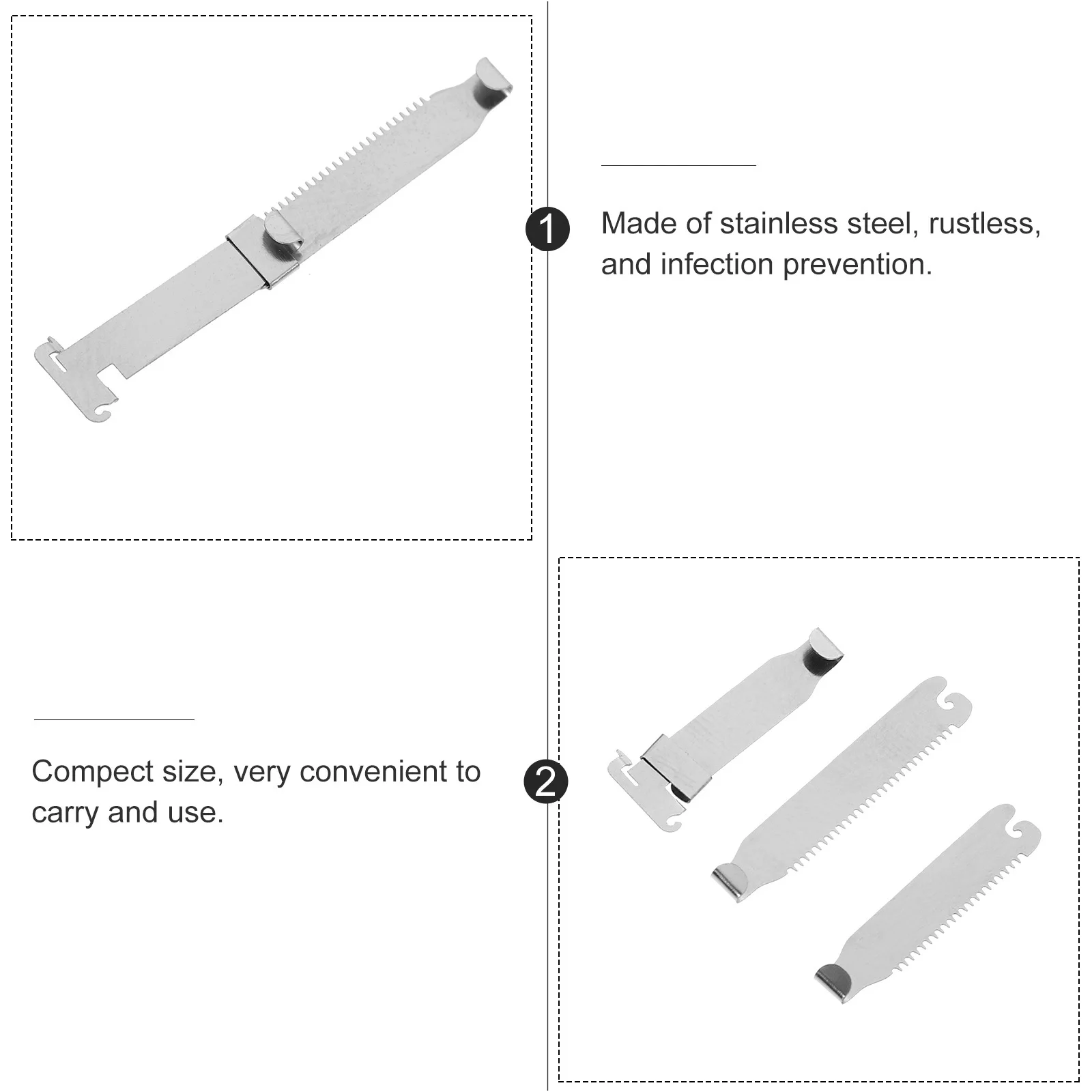 

1pc Toenails Correction Clip Stainless Steel Ingrown Nail Corrector Tool Pedicure Foot Care Brace Buckle Size 40