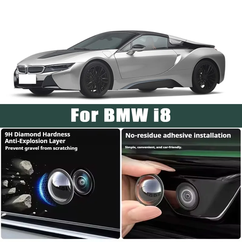 

Car Camera Lens Protector 2PCS Rear View Backup Camera Cover 360° Camera Protection Anti Scratch Waterproof For BMW I8