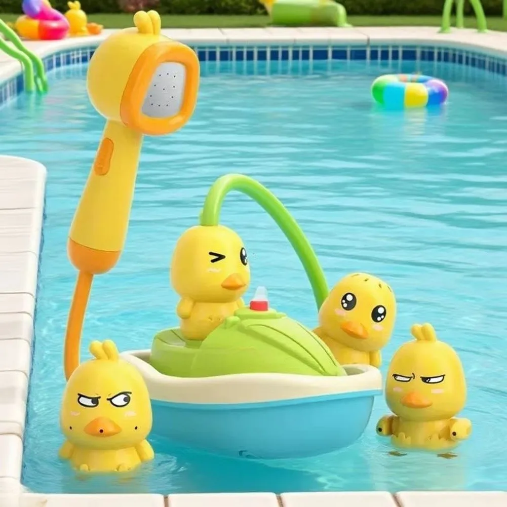 Duck-Themed Shower Head for Enhancing Bath Experience Through Interactive Water Play and Electric Spray Technology