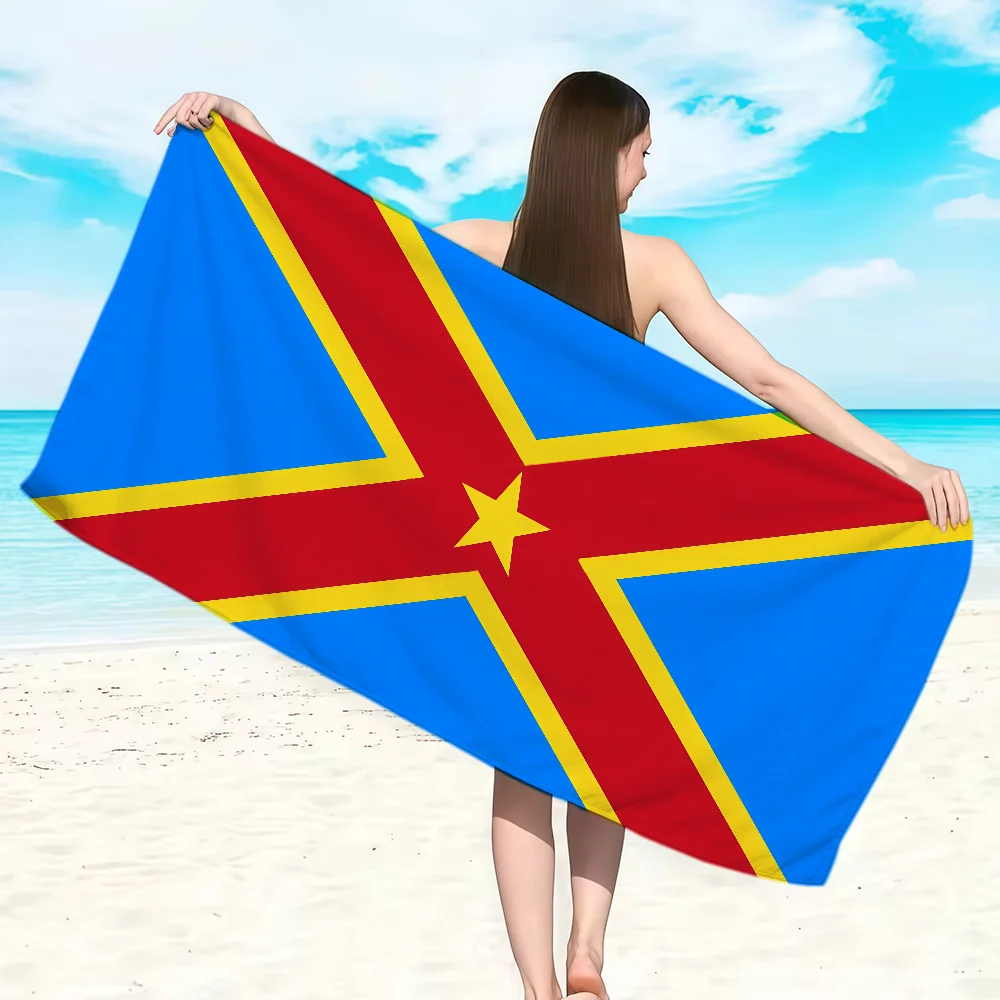 Nation Democratic Republic Congo Towel Soft Lightweight Anti-Sand Large Beach Towel Quick-Drying Bath Sports Family