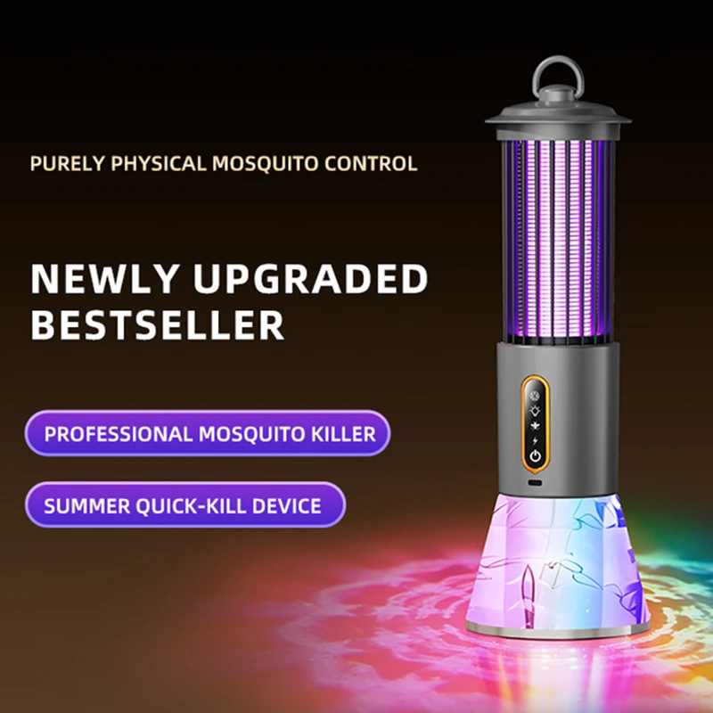Trampa LED UV de alto rendimiento, trampa eléctrica para mosquitos, trampa para insectos, para el hogar, jardín, patio trasero, camping al aire libre