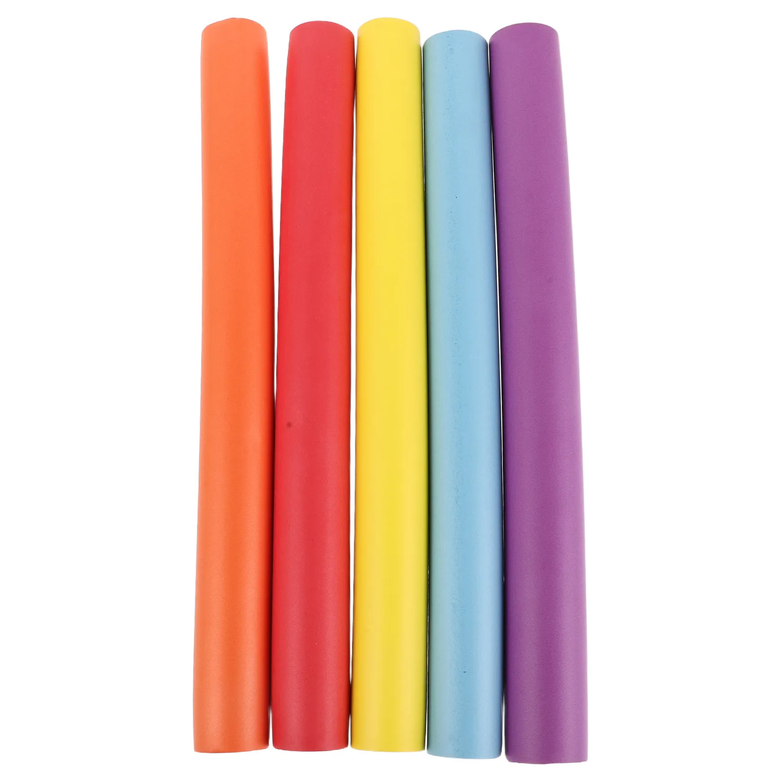 5Pcs Foam Relay Baton 11.8'' Colorful Soft Race Rod Team Passing Baton for Track Field Competition Sports Training