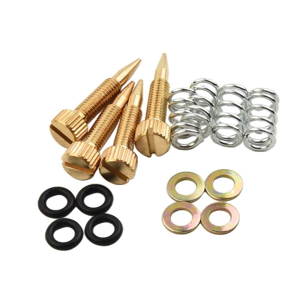 Upgrade Your Carburetor's Performance and Durability with 4 Solid Brass Mixture Screws Part 64750001 for Weber DCOE or IDF