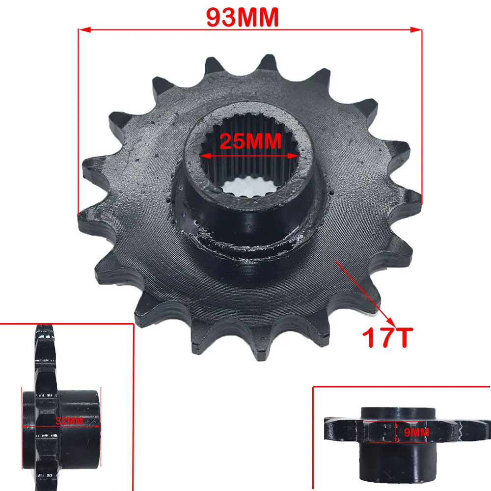 Front 530 Chain Sprocket Cog 24T Gear 14T 15T 16T 17T Teeth For Gy6 125cc 150cc Quad Dirt Pit Bike ATV UTV Buggy Go Kart