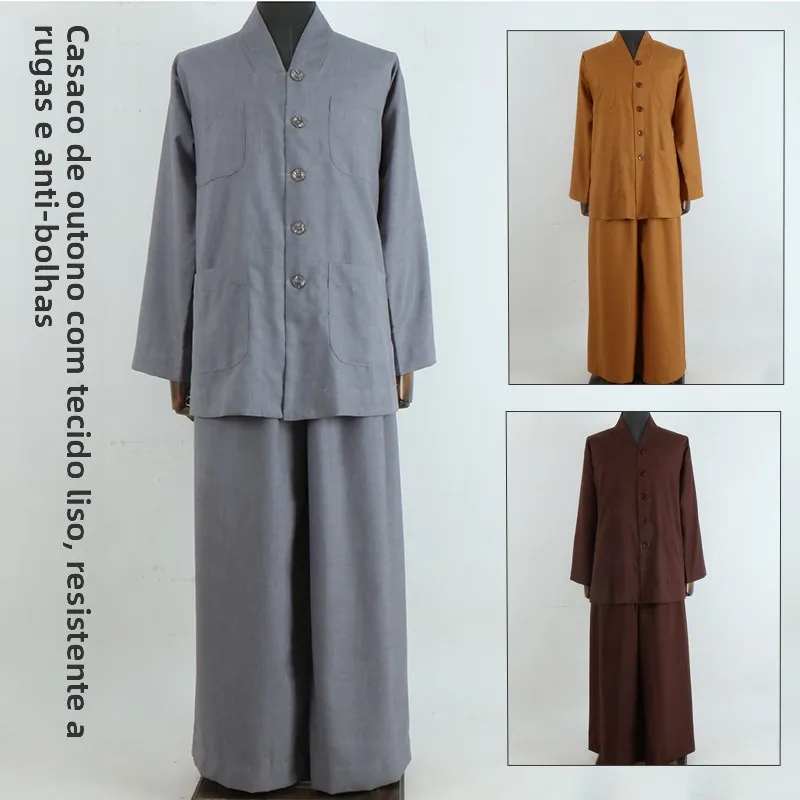 set-di-abbigliamento-da-monastero-in-cotone-spesso-per-uomini-e-donne-garanzia-di-calore-ideale-per-la-stagione-autunnale-abbigliamento-casual-per-persone-di-mezza-eta