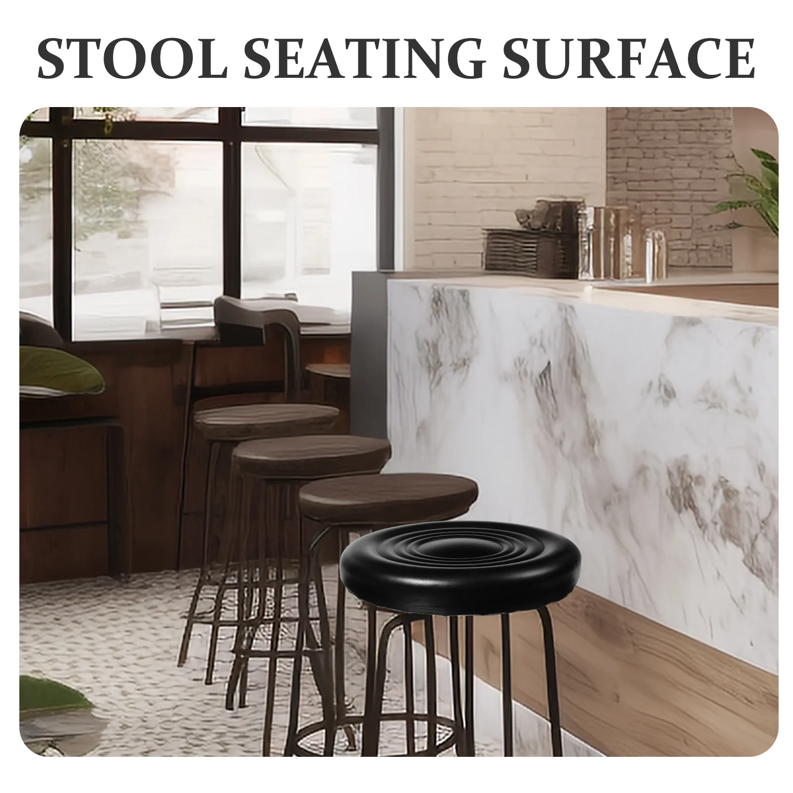 PU Stool Seat Replacement Round Chair Seating Part Comfortable Material Suitable Various Occasions Bar Home Office