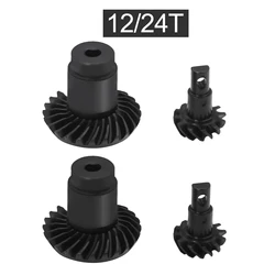 12T/24T FCX24 Steel Helical Axle Gears Bevel Gear Set For FMS 1/24 1/18 RC Crawler FCX18 Fcx 24 Upgrade Parts