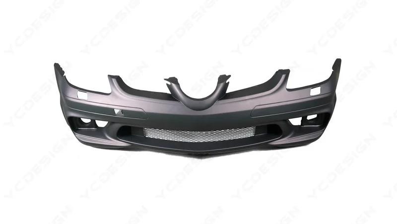 Car-Styling FRP Fiber Glass Front Bumper Bar Fit For 2005-2011 R171 SLK Class AMG Style Front Bumper with Fog Lamp