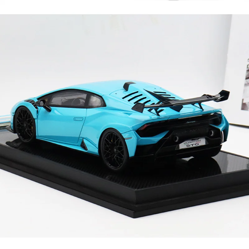 Diecast 1:18 Scale Original Resin Blue/Brown Lamborghini Huracan STO IVY Mini Toy Car Simulation Model Hobby & Collectibles Gift