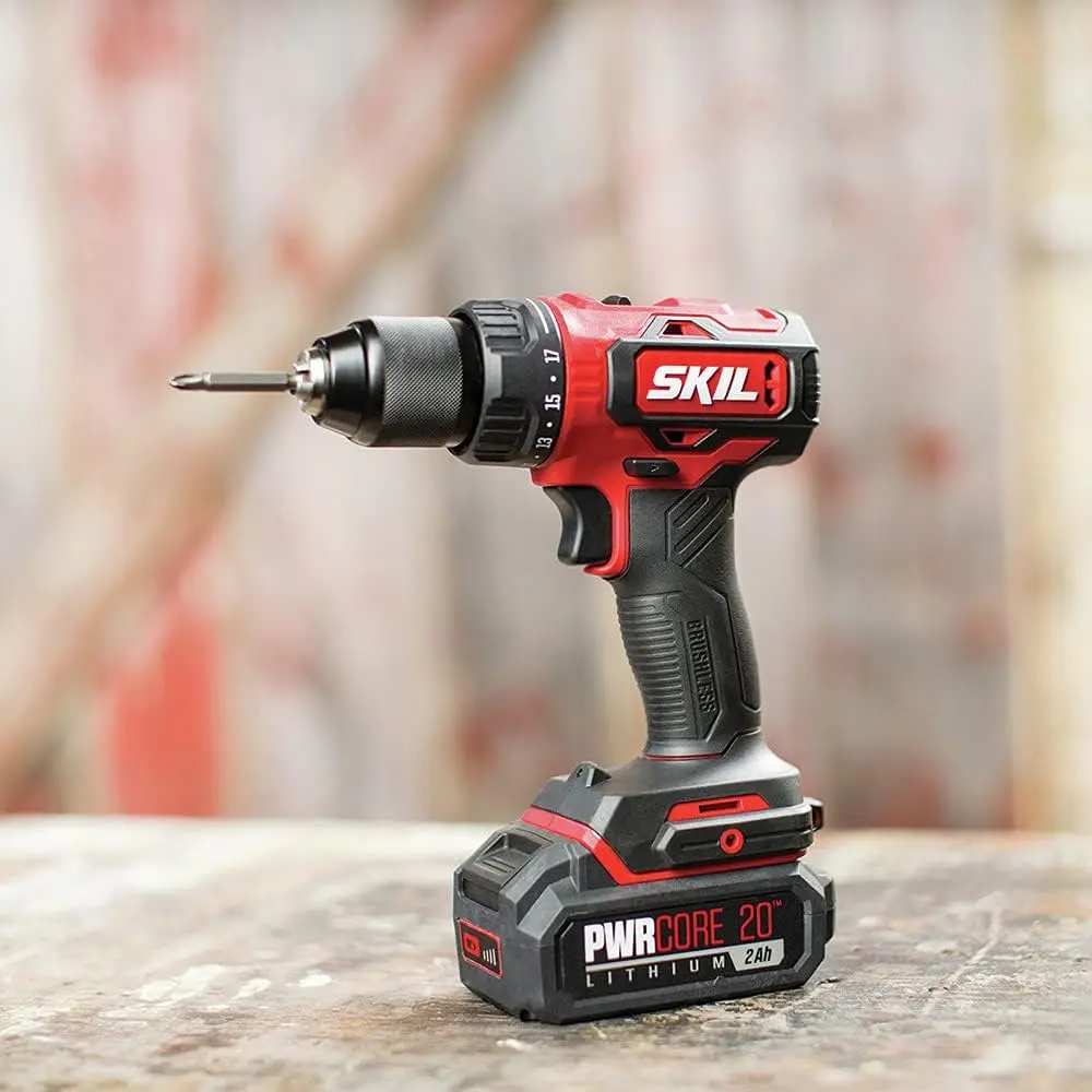 20 Brushless 20V 1/2 Inch Drill Driver Includes 2.0Ah Lithium Battery and Standard Charger - DL529303