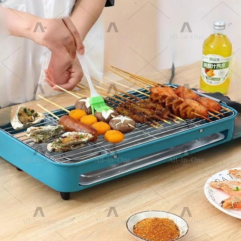 Electric Barbecue Stove Household Non-smoking Barb ecue Grill Electric Grill Pan Outdoor Indoor Barbecue Machine