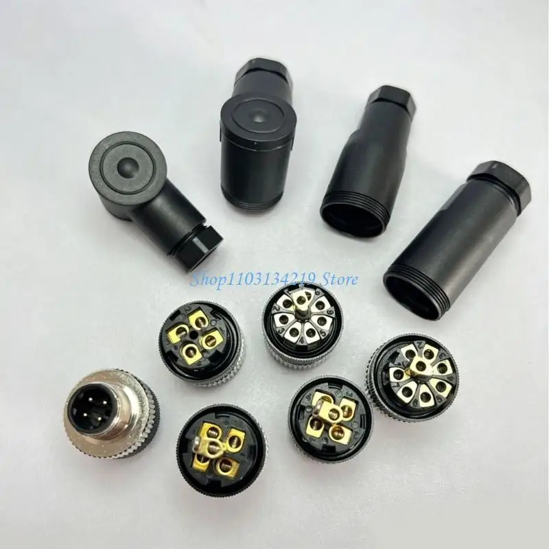 N5KC Tool Easy 12Mm Male Female Connector Corrosion Resistant Plugs Connector for Reliable Data Transfer In Industrial Systems