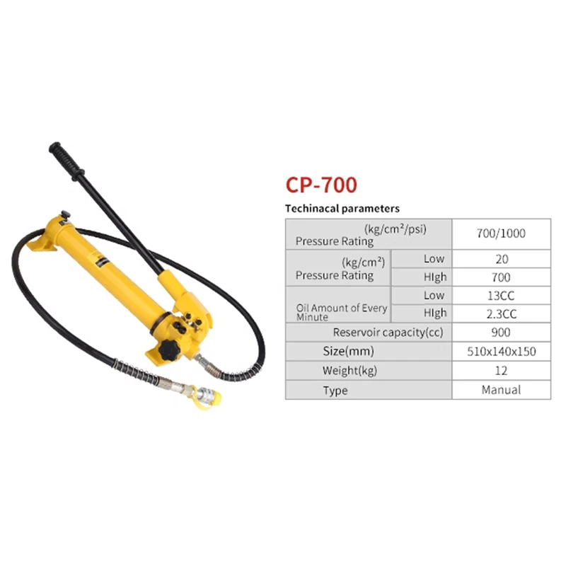 مضخة يدوية هيدروليكية يدوية 70 ميجا باسكال مضخة رام طاقة محمولة للأدوات الهيدروليكية مضخة يدوية هيدروليكية ذات ضغط عالي للغاية #6