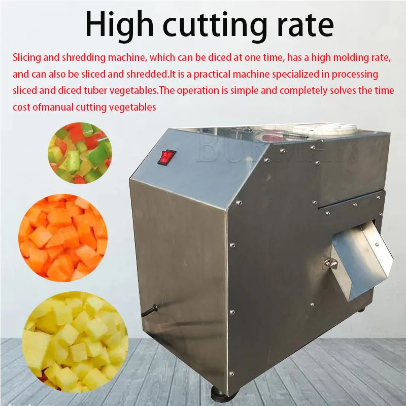 2023 220V Electric Multifunctional Vegetable Slicer Shredding Machine Parsley Cucumber Cutter