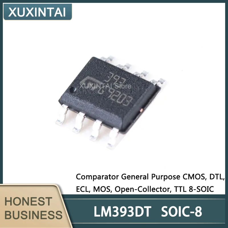 50Pcs/Lot New Original LM393DT LM393 Comparator General Purpose CMOS, DTL, ECL, MOS, Open-Collector, TTL 8-SOIC