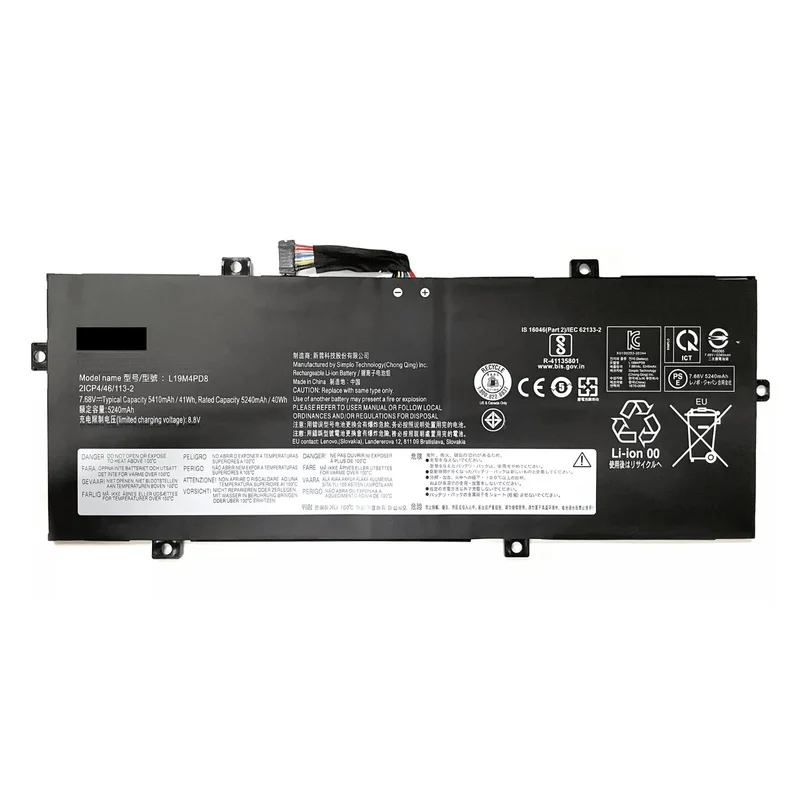 

11.1V NEW L19C4PD8 L19M4PD8 Battery For Yoga Duet 7-13IML05 5B10X87839