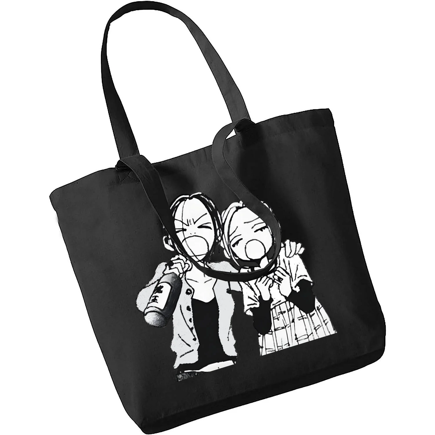 Black Stones NANA Osaki Japanese Anime Women Hand Bag with Free Shipping Low Price Black Canvas Canvas Tote Ladies