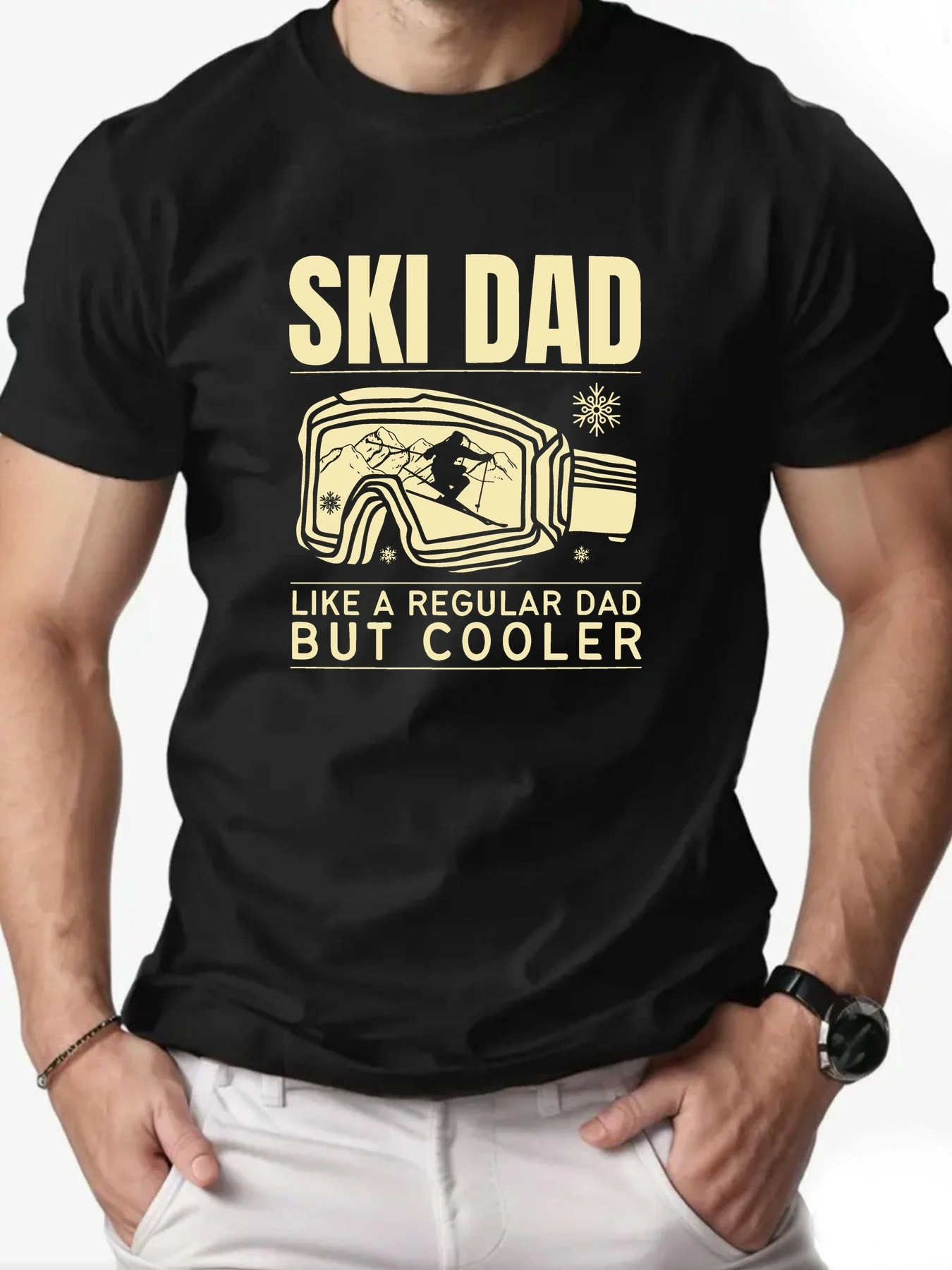 

Summer Men's T-Shirt Goggles cartoon Pattern Printed Fashion Leisure Sports Men's Round Neck T-shirt High Quality Men's Clothing