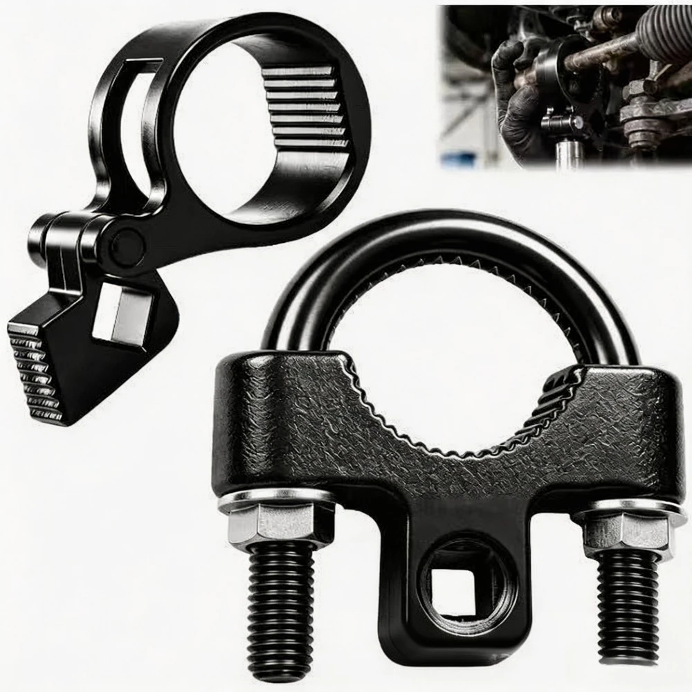 Multifunctional Inner Tie Rod Wrench, 3/8 Inch Drive Steering Ball Joint Removal Install Tool, Universal Car Chassis Repair Tool