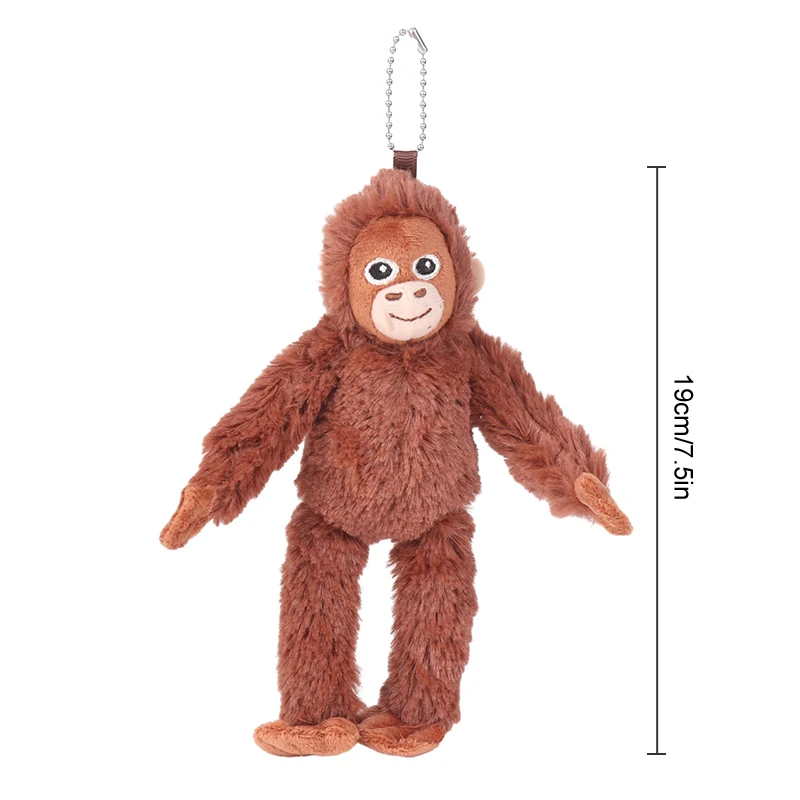 Cartoon Gorilla Pluche Speelgoed Chimpansees Aap Hanger Zachte Gevulde Pop Sleutelhanger Rugzak Autotas Sleutelhanger Decor Kid Cadeau