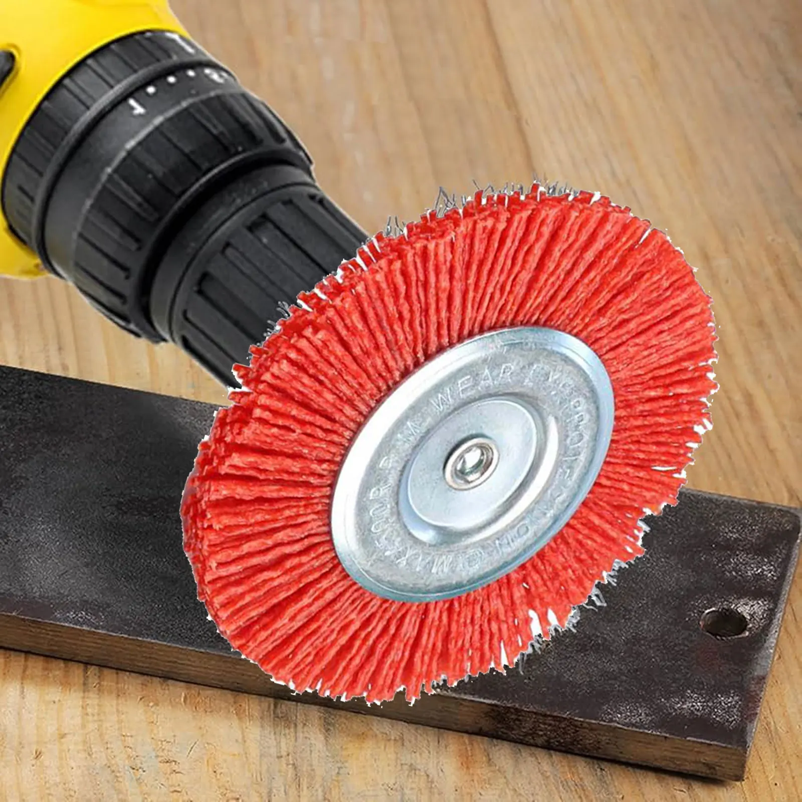 4 ชิ้น 110 มิลลิเมตรแปรงลวดล้อสแตนเลสก้านหกเหลี่ยมไนลอนขัดแปรงลวดเครื่องมือสว่านไฟฟ้าโลหะอุตสาหกรรมขัด