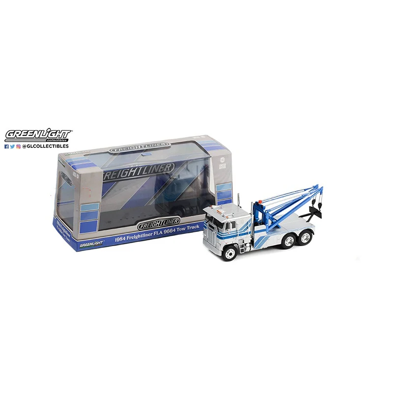 

GreenLight 1:43 1984 Freightliner FLA 9664 Container Freight Elevator Alloy Chassis Series Die Casting Model Collect Ornaments