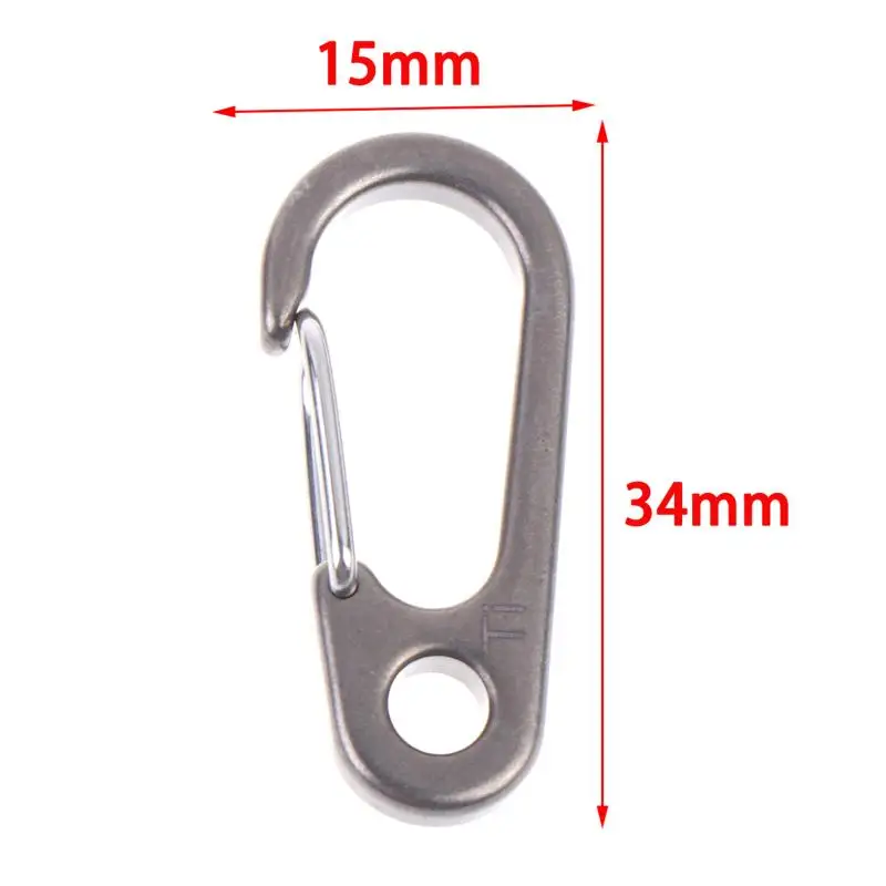 Titanlegierungsschnalle Outdoor EDC Werkzeug Titan-Schlüsselanhänger mit Gebürsteter Oberfläche Schnellverschluss-Karabiner – Detail 7