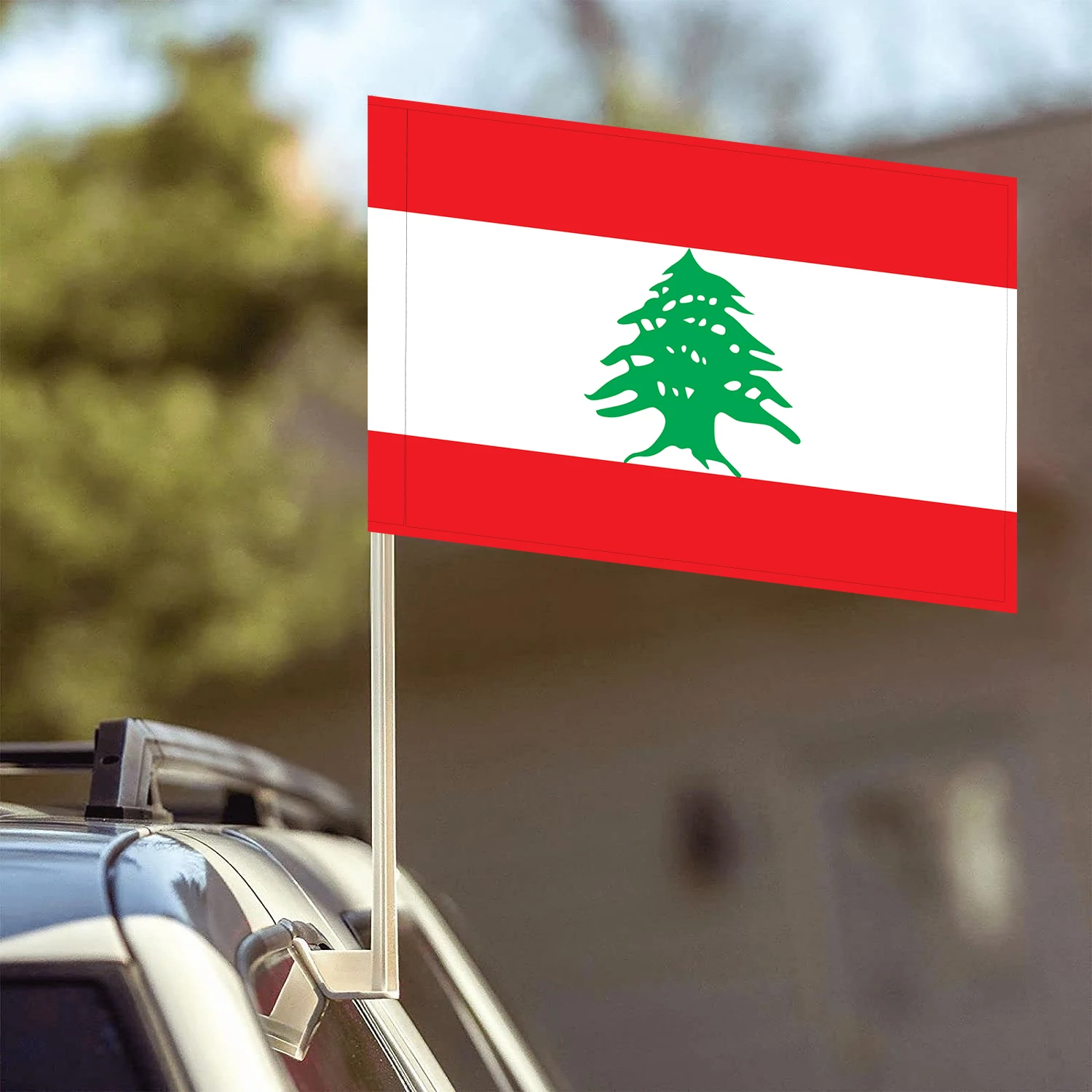 Flagnshow 100% Polyester Lebanon Lebanese Car Flags