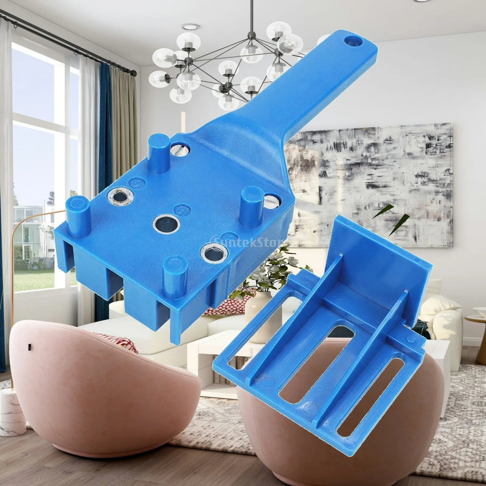 Straight-Hole Drilling Positioning Aid Precision Handheld Woodworking Drill Guide Tool Adjustable for DIY Woodworkers