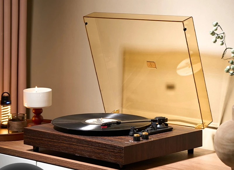 In Stock Cross‑Border Vinyl Turntable All‑In‑One Bluetooth Speaker Dual Loudspeaker Gramophone European‑Style Home Decor Gift Or