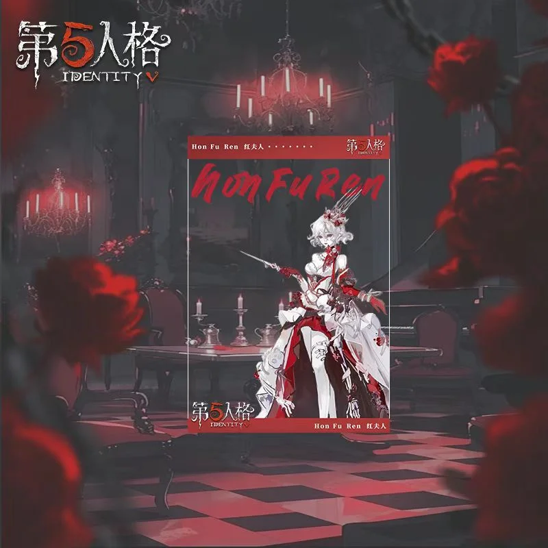 لعبة الشخصية الخامسة الطرفية سيدة حمراء تأثيري حساسة الاكريليك بطاقة شفافة الدائمة لوحة صفيح شارة تزين هدية