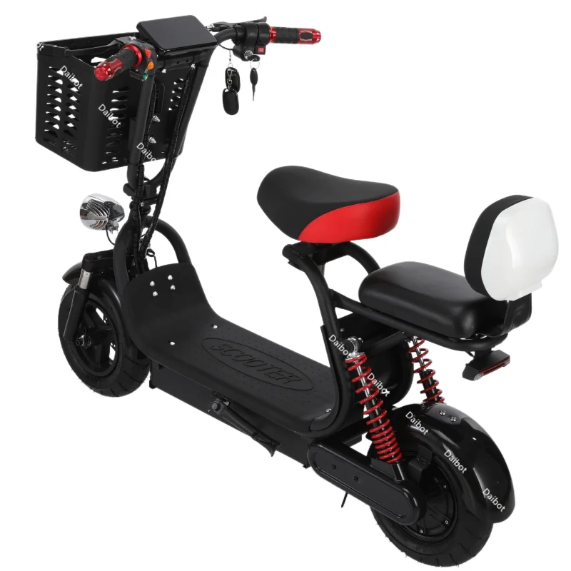 Складной 2-колесный электрический самокат для родителей и детей для взрослых и женщин с детским сиденьем, 1000 Вт, электрический самокат для пожилых людей для путешествий Складной 2-колесный электрический самокат для родителей и детей для взрослых и женщин с детским сиденьем, 1000 Вт, электрический самокат для пожилых людей для путешествий