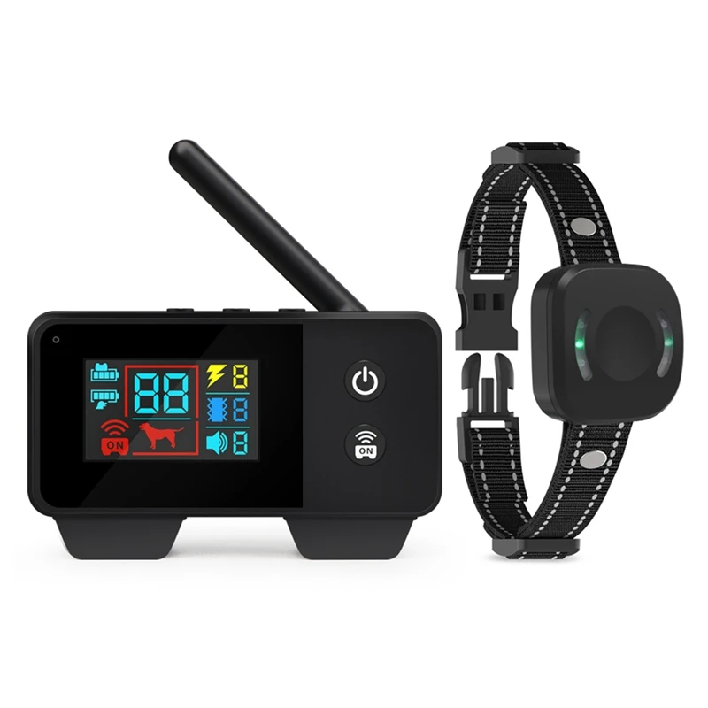 Electronic Training Collar With 480M Remote Wireless Dog Fence Vibration &Shock Control For Safe Pet Containment EU Plug