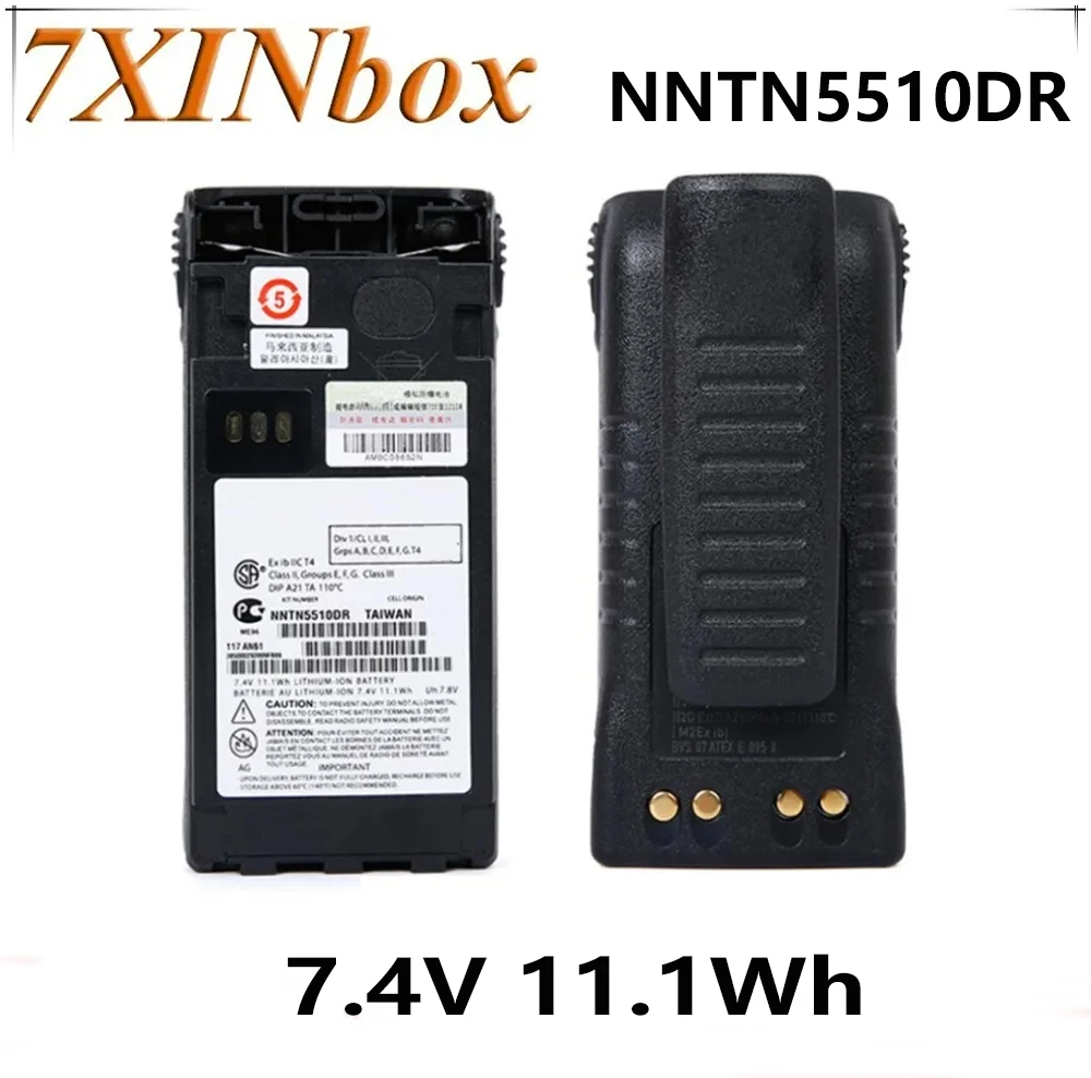 

7XINbox 7.4V 11.1Wh Original Li-ion Battery NNTN5510DR For Ex ATEX GP329EX GP339EX PTX760EX GP340 GP380 GP580 GP680 Radios