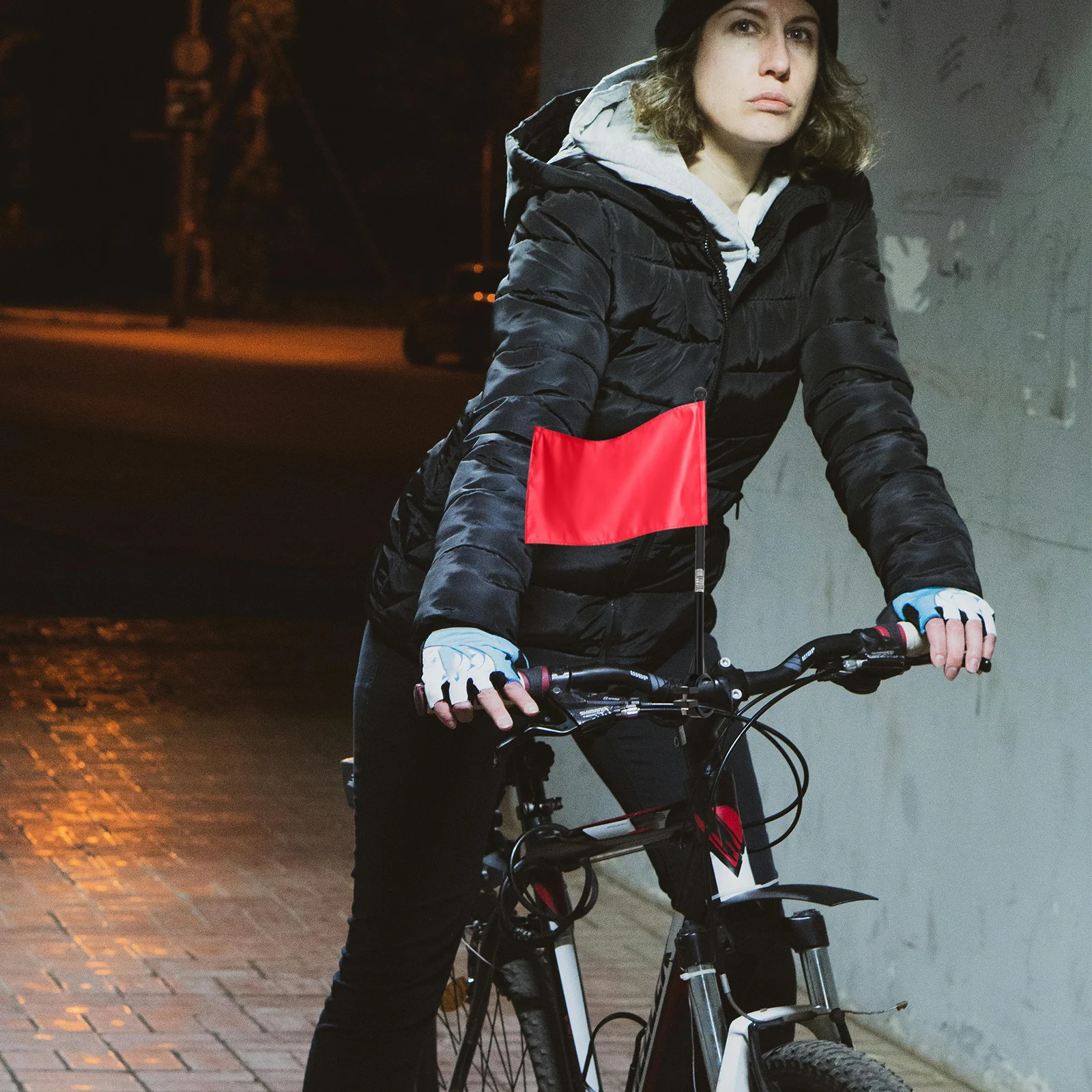 

Motorcycle Flagpole Mounts Bike Handlebar Flag Holder for Cycling Safety Outdoor Use Durable Triangle Pole Bracket