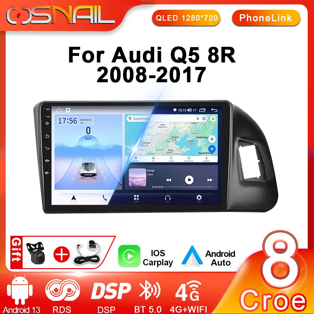 

Android Auto Radio For Audi Q5 8R 2008-2017 Car Intelligent System Multimedia Video Player 2din Carplay GPS Navigation Head unit