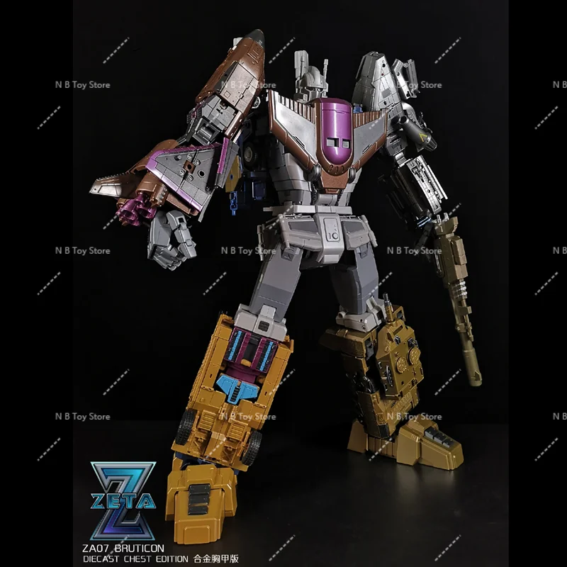 التحول زيتا ZA07 ZA-07 معدني Bruticus 5 في 1 المتضخم سبيكة الصدر درع عربة فريق عمل الشكل روبوت