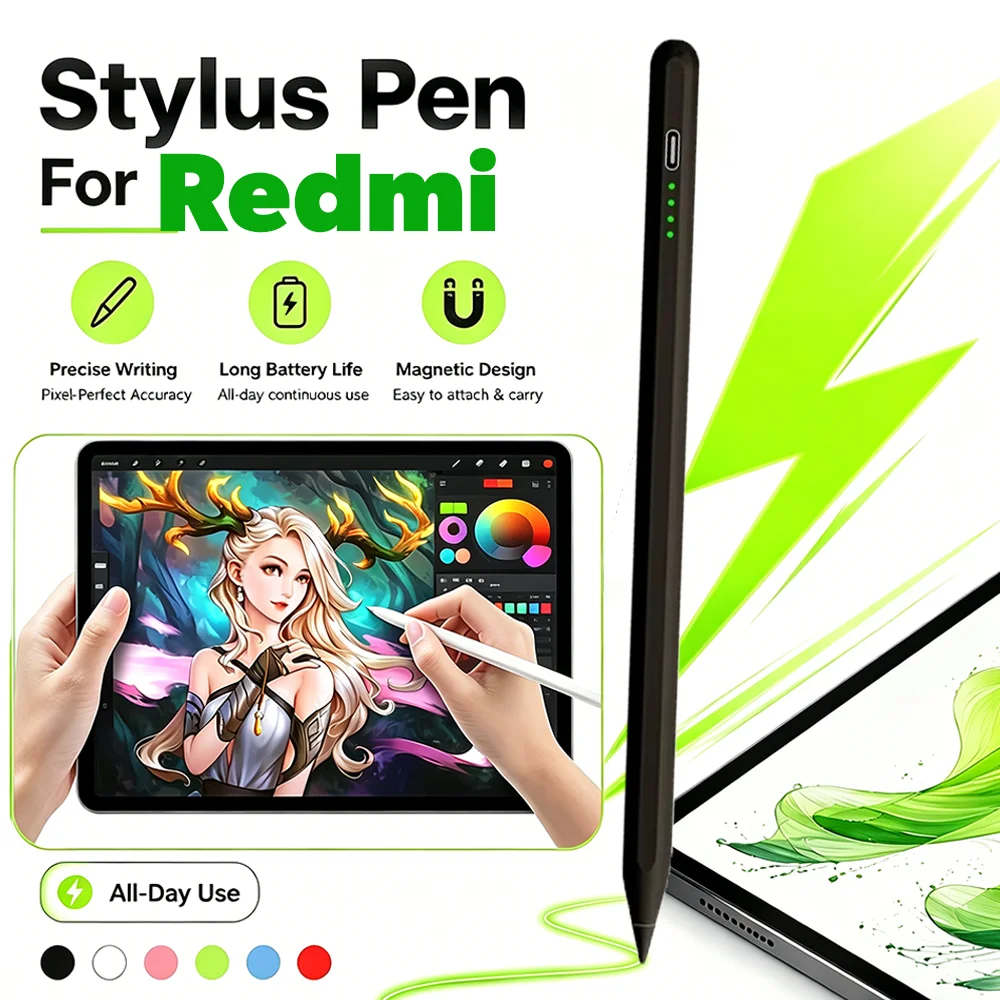Stylus Pen for Redmi Pad Pro SE 2025 Redmi Pad 2, Long Battery Life Capacitive Touch Pencil for Xiaomi Tablet Tilt Sensitivity