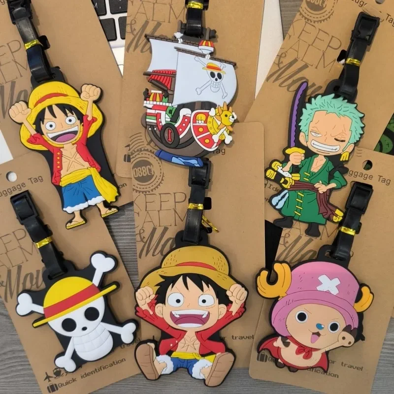 One Piece Animation Peripheral Luffy Zoro Cartoon Check-in Tag Luggage Tag Cute Personalized Creative Keychain Accessories