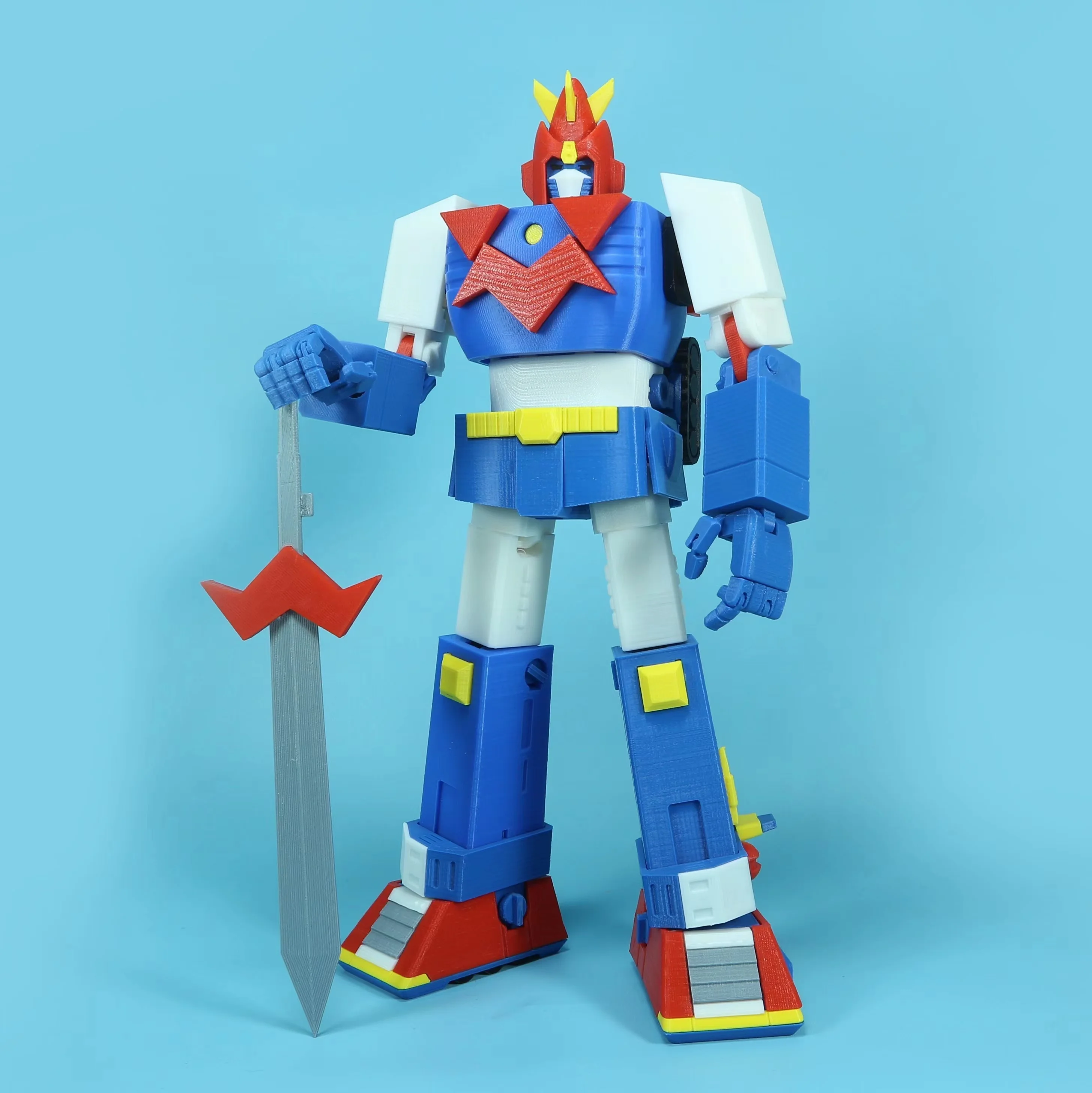 Hyperelectromagnetic Robot Borudis V VOLTES V Statue Multi-joint Movable 3D Printed Model